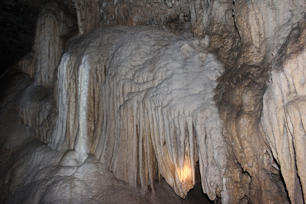 Underground in the limestone cave