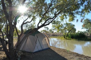 Camping beside Julia Creek