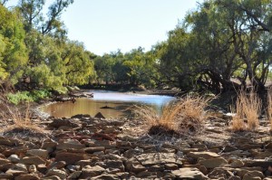 Stonewalls at Combo Waterhole in the Diamantina