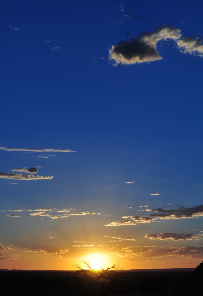 BLUE - cobalt sky in the evening just before the sunsets