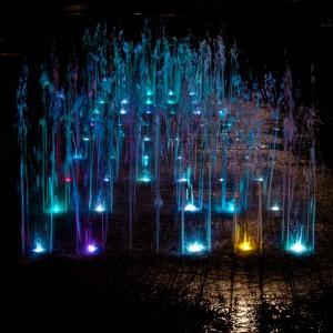 Fountain at night
