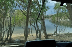 The end of the peninsular at the dam