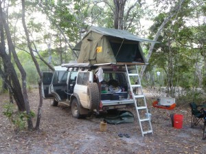 Gunshot camp early morning