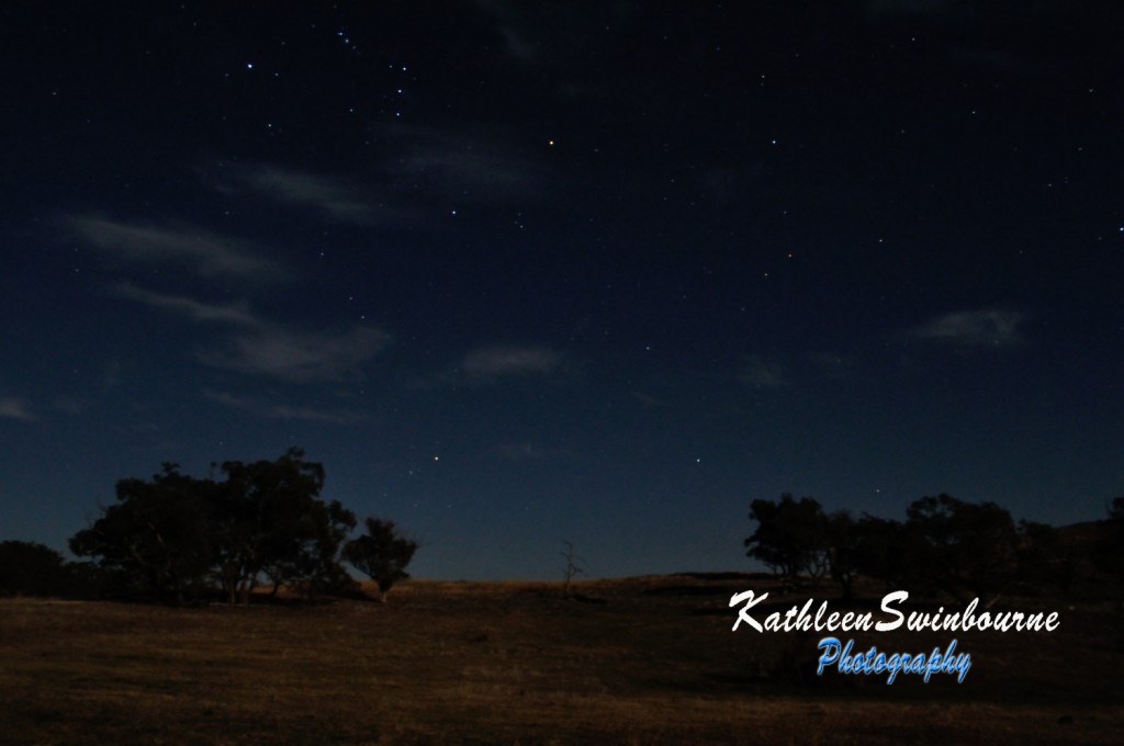 Night sky lit only by the full moon