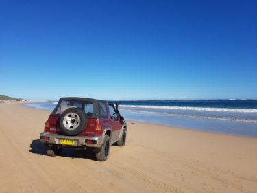 Sand driving .. well, parking overlooking the ocean