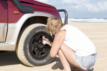 Deflating the tyres